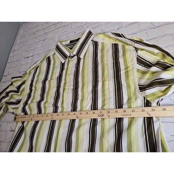 Geoffrey Beene Men's Size‎ XL Striped Long Sleeve Button Up Shirt Multicolor - Picture 12 of 13